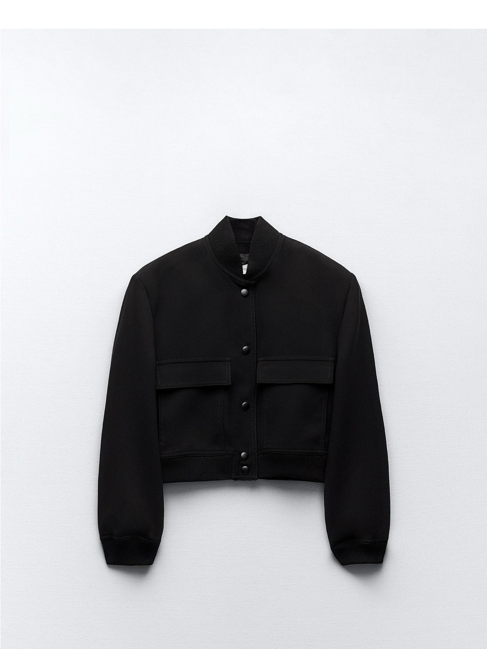 Zara Black Maxi pocket bomber